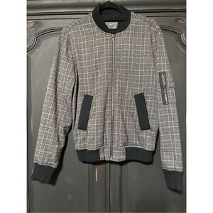 7 For All Mankind Plaid Bomber Jacket Size Medium